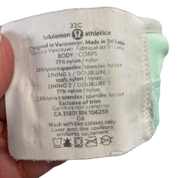 LULULEMON Set of two (2) sport bras Ta Ta Tamer II Size 32C 32D - Picture 7 of 7